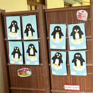 年少クラスの生徒の2月製作物