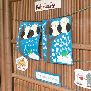 年中クラスの生徒の2月製作物