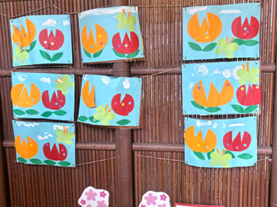 年少クラスの生徒の作品「チューリップ」