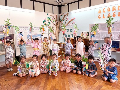 キンダースクール全クラスで楽しんだ七夕&夏まつり